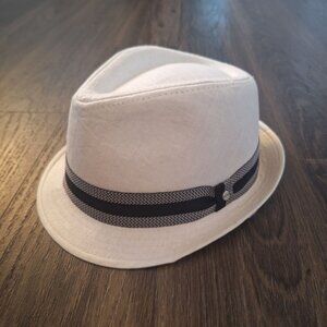 💙 Stetson Natural Color Fedora Hat Size L Chic Preppy Vacation
